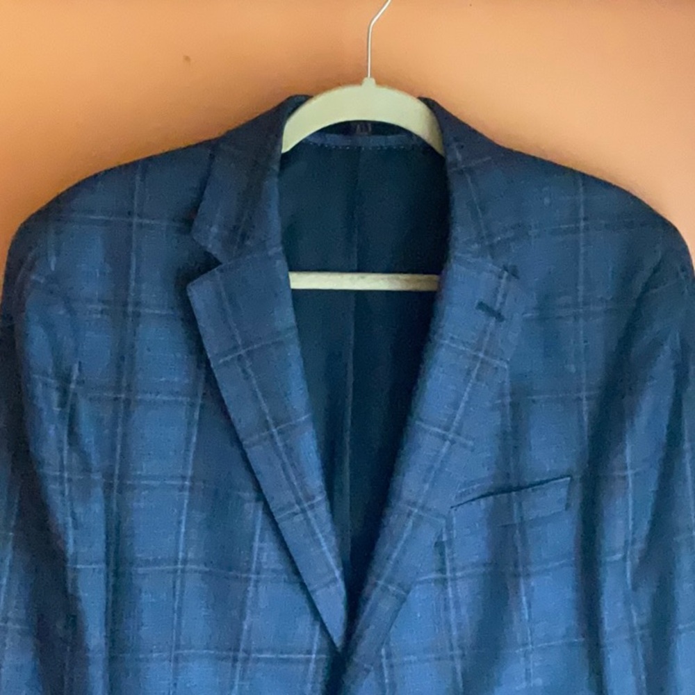 DAKS London Blue/Brown Check Sport Jacket sz 26(GB)